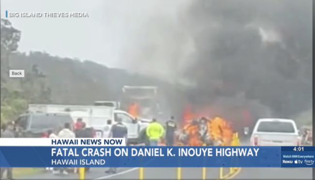 fatal crash on Daniel K. Inouye Highway